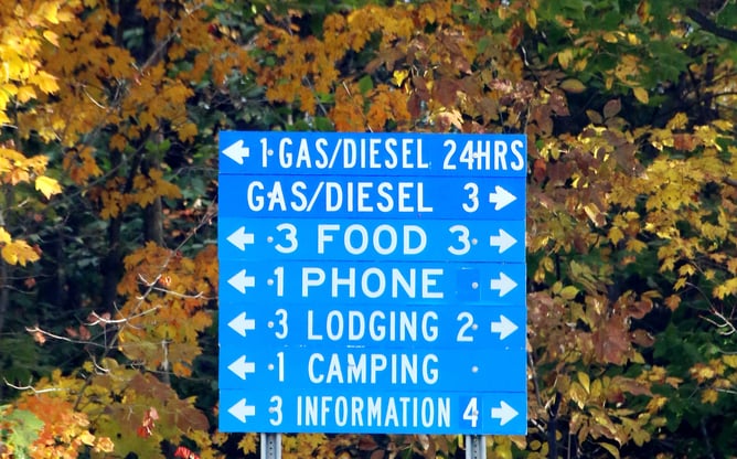 irrelevant road sign